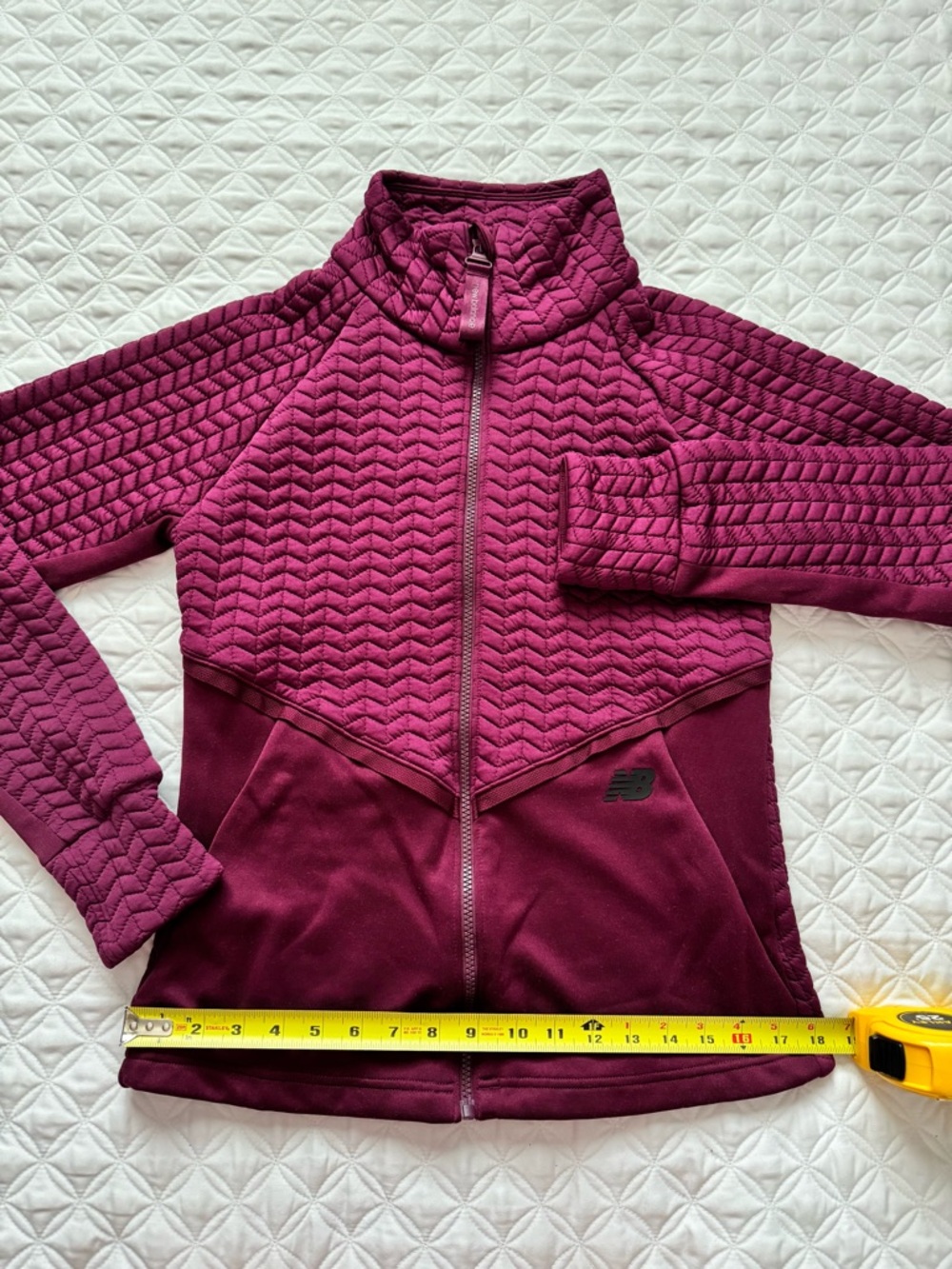 New Balance Heatloft Active Jacket Quilted Full-Zip Burgundy Size S - Picture 9 of 16